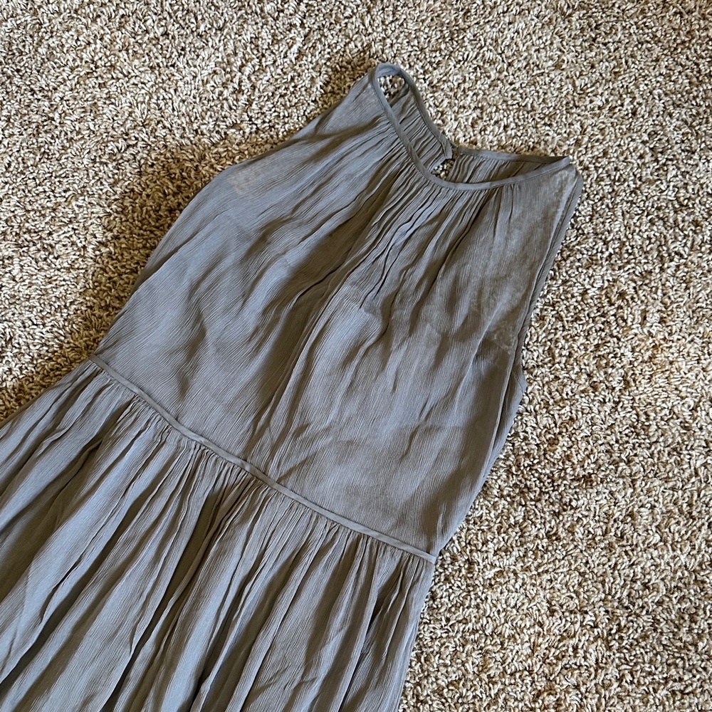 Women’s Sleeveless Tiered Maxi Dress - Gray